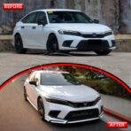 Honda Civic Body Kit Yofer Style With Third Brake 4pc 2022-2024