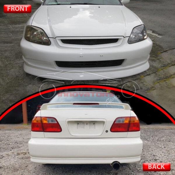 Civic Front And Back Body Kit Plastic - 2 Pcs 1996