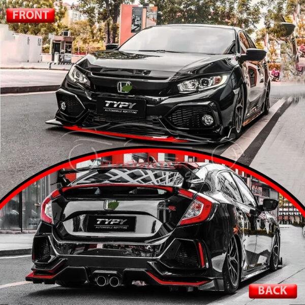 Honda Civic Body Kit Surrounded Style 2 Pc - Model 2016-2021