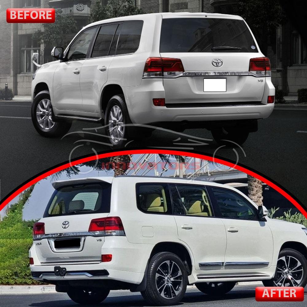 Toyota Land Cruiser LC200 Middle East Body Kit PC 2015-2021 - White V8 Middle East Bodykit