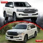 Toyota Land Cruiser LC200 Middle East Body Kit PC 2015-2021 - White V8 Middle East Bodykit