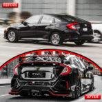 Honda Civic Body Kit Surrounded Style 2 Pc - Model 2016-2021