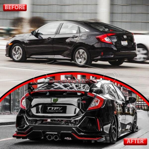 Honda Civic Body Kit Surrounded Style 2 Pc - Model 2016-2021