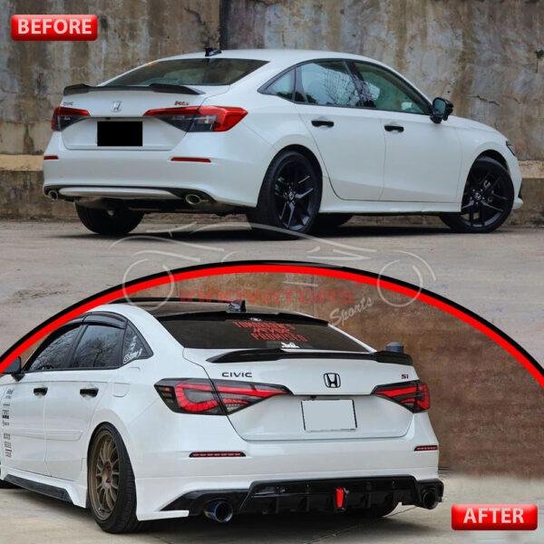 Honda Civic Body Kit Yofer Style With Third Brake 4pc 2022-2024
