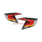 Honda Civic Rear Lamp Snake Style Smoked 2016–2020