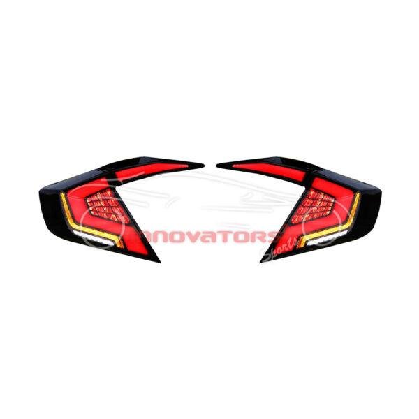 Honda Civic Rear Lamp Audi Style Smoked 2016-2020