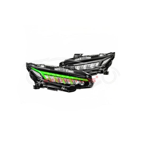 Honda Civic RGB Headlamps Headlights Audi Style 2016-2021