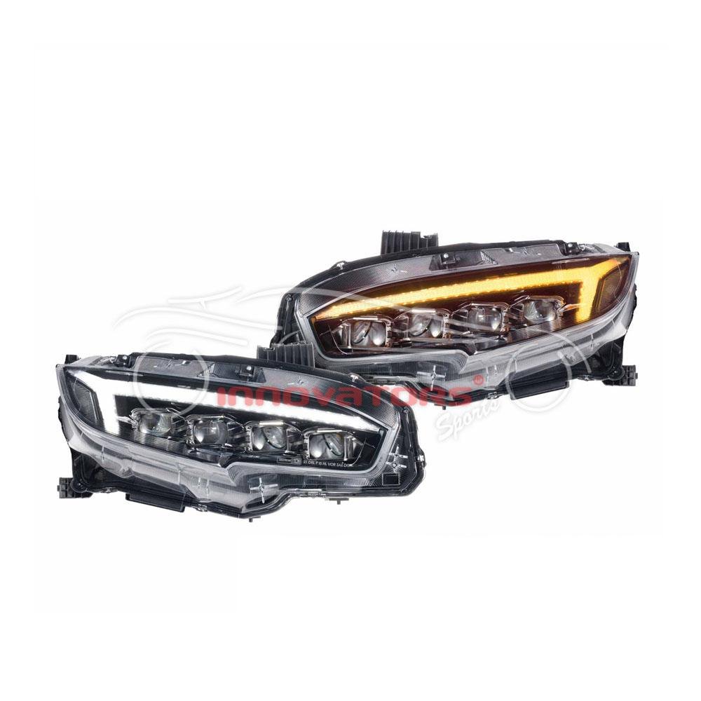 Honda Civic Headlights Audi Style Matrix Version 2016-2021