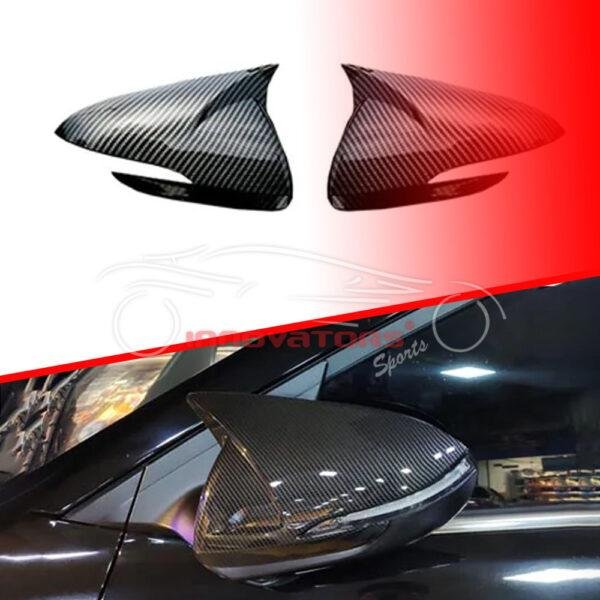 Hyundai Elantra Carbon Fiber Batman Style Side Mirror Covers 2020-2024