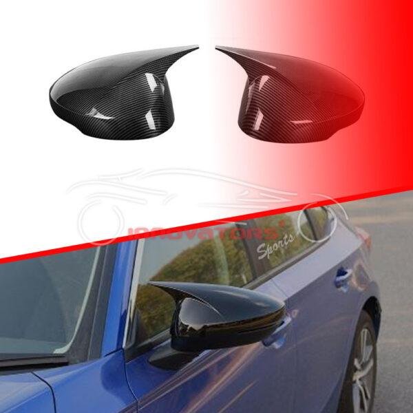 Honda Civic Carbon Fiber Side Mirror Cover Batman Style 2022-2023