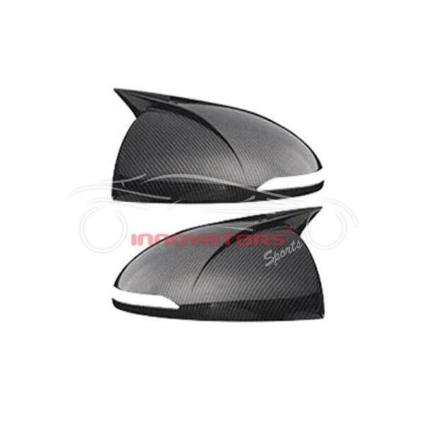 Hyundai Sonata Carbon Fiber Batman Style Side Mirror Covers 2021-2023
