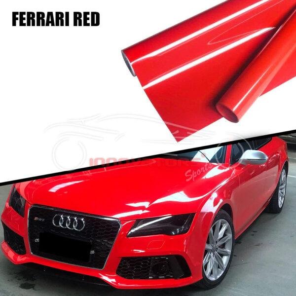 Car Wrap Ferrari Red Color PPF Paint Protection Film