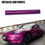 Car Wrap Gloss Metallic Jam Purple Color Paint Protection Film