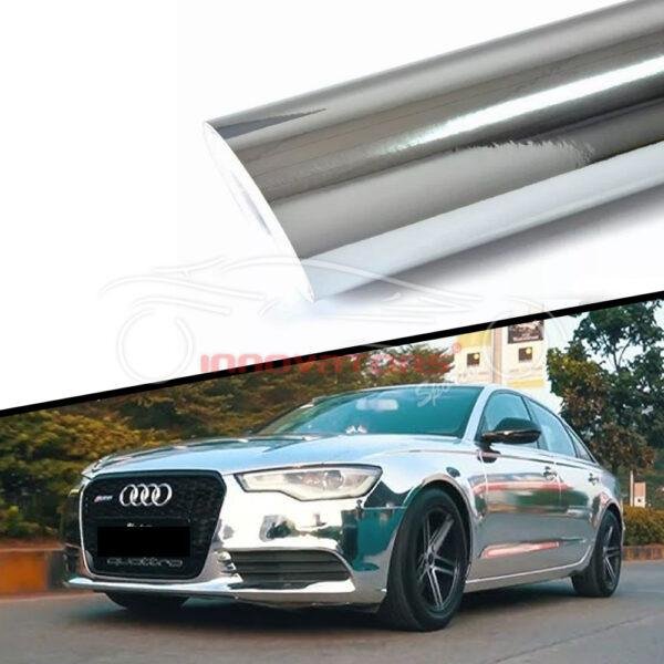 Car Wrap Mirror Stretch Silver Color PPF Paint Protection Film
