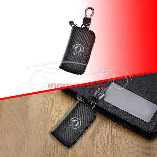 DFSK Leather Key Pouch Key Cover Pouch with Zipper