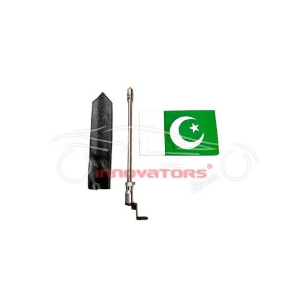 Front Universal Car Metal Flag Rod With Black Cover