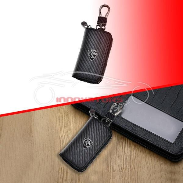 Proton Leather Key Cover Pouch Key Fob Pouch with Zipper