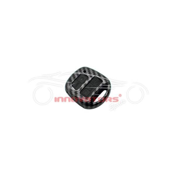Toyota Corolla Plastic Key Cover PVC 3 Buttons 2006-2008 - Carbon Fiber With Black
