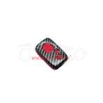 Toyota Prado-LC200 Plastic Protection Key Cover Carbon Fiber With Red PVC 4 Buttons - Model 2009 - 2021