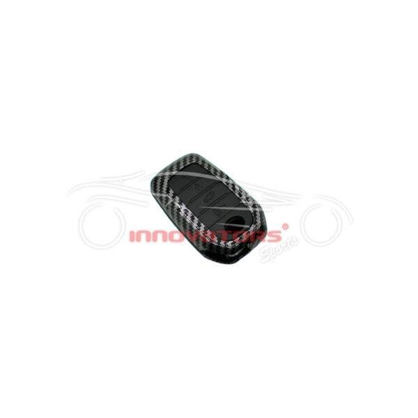 Toyota Fortuner Plastic Protection Key Cover Carbon Fiber With Black PVC 4 Buttons