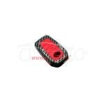 Toyota Hilux Revo-Rocco Plastic Key Cover PVC 3 Buttons - Carbon Fiber With Red