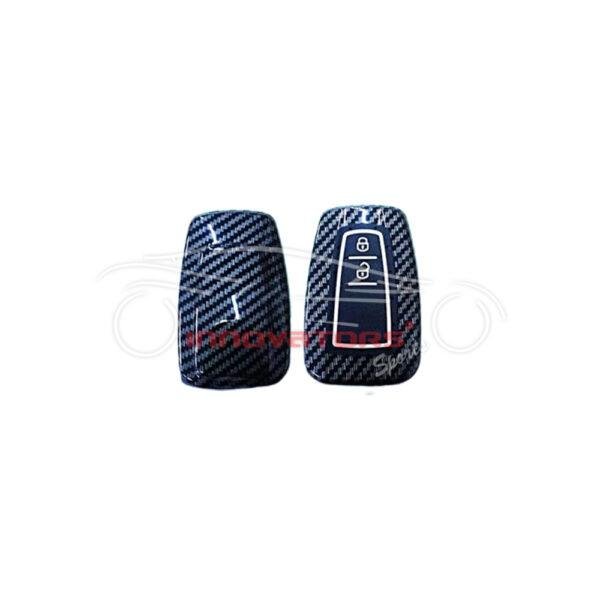 Toyota Prius Plastic Protection Key Cover Carbon Fiber With Black PVC - Model 2016-2018