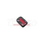 Toyota Corolla Grande Plastic Key Cover PVC 4 Buttons 2017-2021 -Carbon Fiber With Red