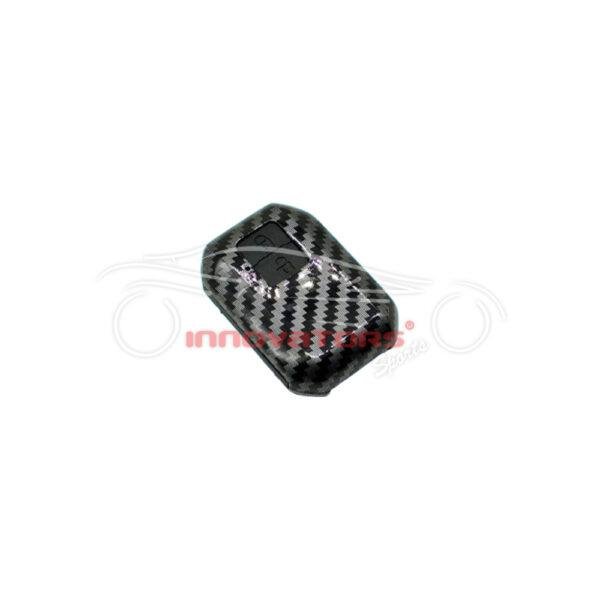 Suzuki Swift Plastic Protection Key Cover Carbon Fiber With Black PVC 2 Buttons - Model 2022-2023