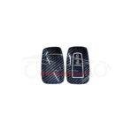 Toyota CHR Plastic Key Cover PVC 2 Button 2017-2018 - Carbon Fiber With Black