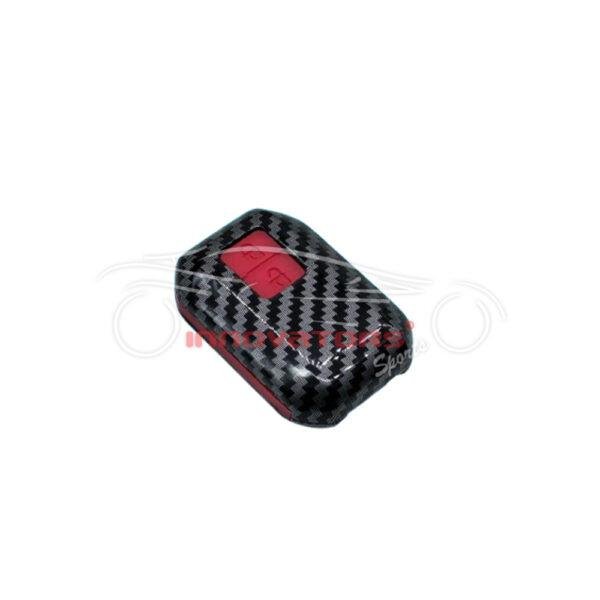 Suzuki Swift Plastic Protection Key Cover Carbon Fiber With Red PVC 2 Buttons - Model 2022-2023