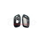 MG HS Plastic Protection Key Cover Carbon Fiber With Black 3 Buttons - Model 2020-2021