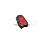 Peugeot 2008 Plastic Key Cover PVC 3 Buttons 2022-2024 - Carbon Fiber With Red