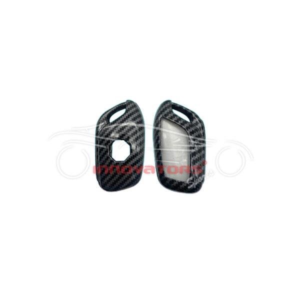 MG HS Plastic Protection Key Cover Carbon Fiber With Black 3 Buttons - Model 2020-2021