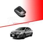 Toyota Yaris Plastic Key Cover PVC 3 Buttons 2020-2021 - Carbon Fiber With Black