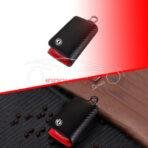 DFSK Zipper Key Cover Pouch Carbon Fiber With Keychain Ring