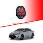 Toyota Corolla- Plastic Protection Key Cover Carbon Fiber With Red PVC 2 Buttons