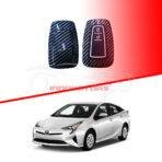 Toyota Prius Plastic Protection Key Cover Carbon Fiber With Black PVC - Model 2016-2018