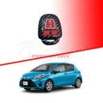 Toyota Vitz Plastic Protection Key Cover Carbon Fiber With Red PVC 2 Buttons