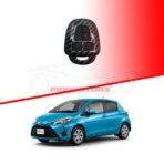 Toyota Vitz-Plastic Protection Key Cover Carbon Fiber PVC 2 Buttons With Black