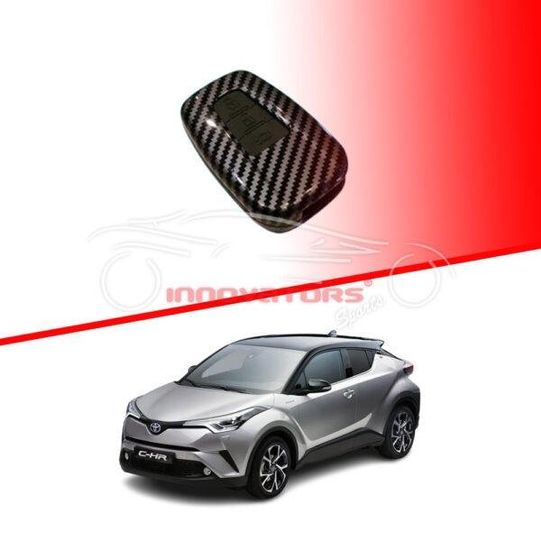 Toyota CHR Plastic Protection Key Cover Carbon Fiber With Black PVC