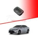 Toyota Corolla Grande Plastic Key Cover PVC 4 Buttons 2017-2021 - Carbon Fiber With Black