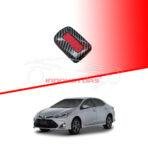 Toyota Corolla Grande Plastic Key Cover PVC 4 Buttons 2017-2021 -Carbon Fiber With Red