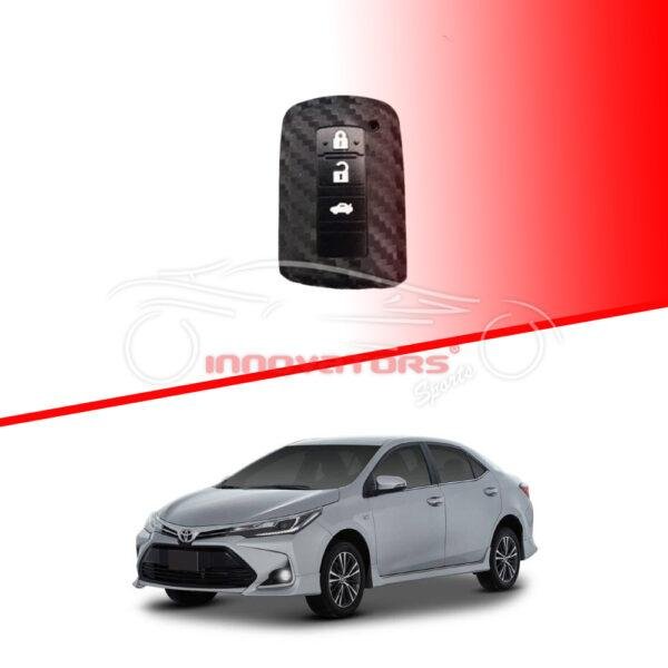Toyota Corolla X PVC Silicone Key Cover Carbon Fiber 2017-2022