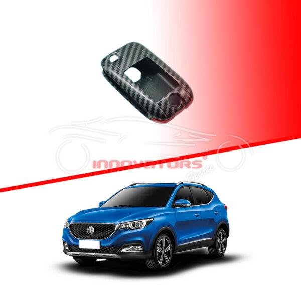 MG ZS Plastic Protection Key Cover Carbon Fiber With Red 2020-2024