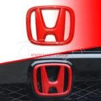 Honda Civic Plastic Logo Red Color Monogram