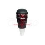 Toyota TRD Gear Knob Shifter Red Carbon Fiber With Black Leather